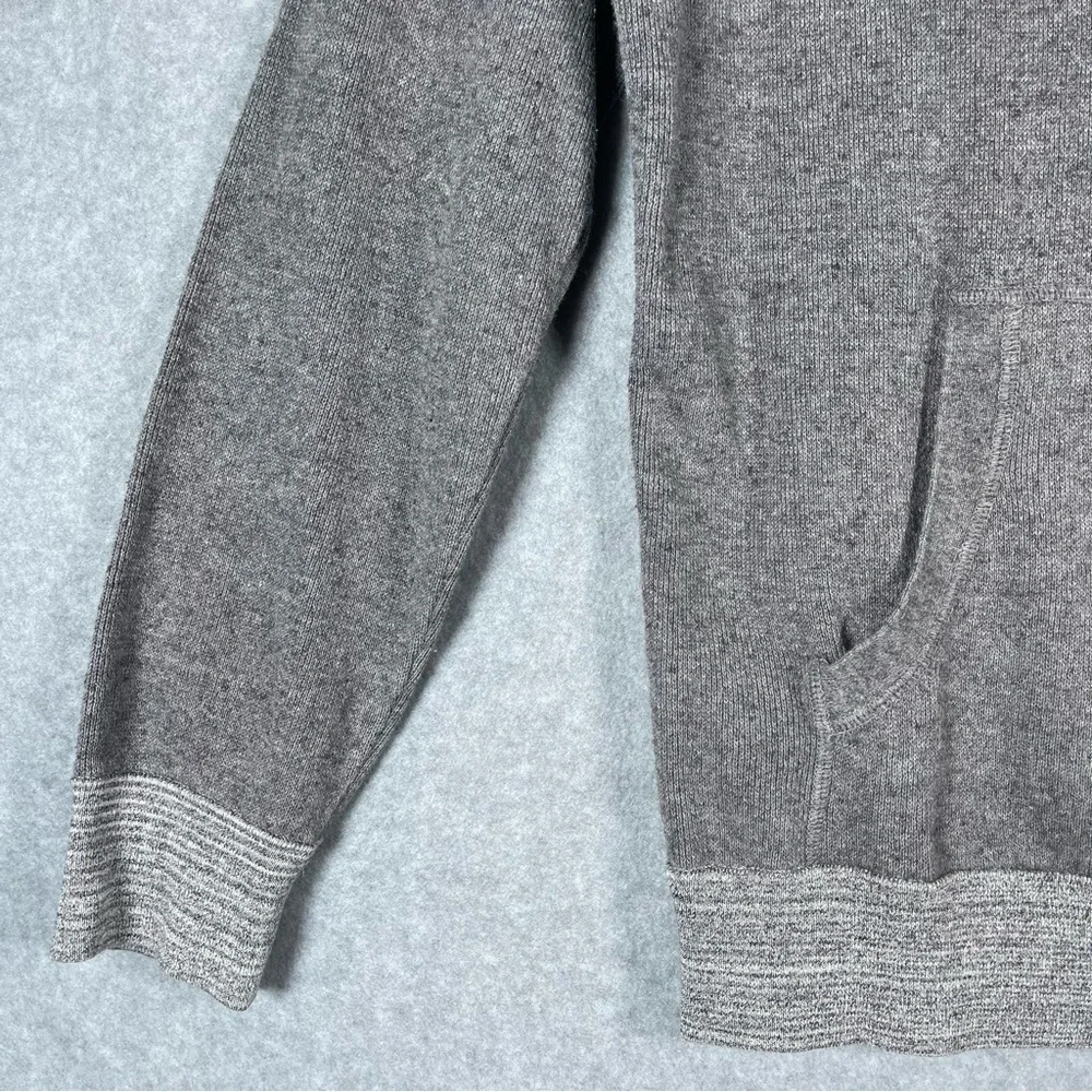 J Crew Hooded Pullover Kangaroo‎ Pocket Cotton Gray Sweater Mens Size Small
